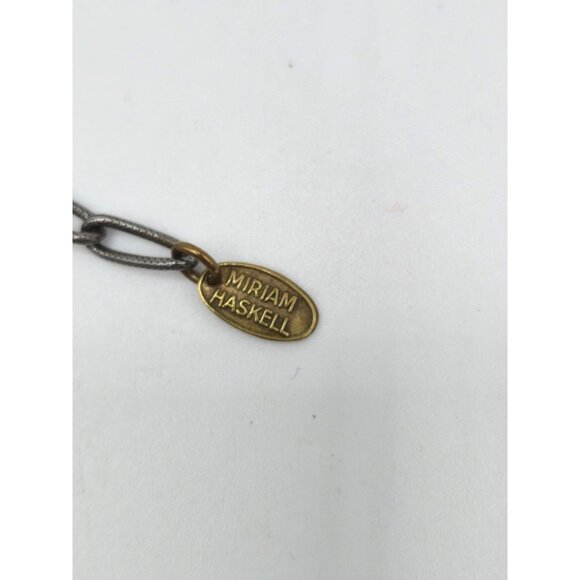 Vintage Miriam Haskell Filigree Bib Necklace Gold Tone Art Deco Revival Signed - Picture 3 of 5